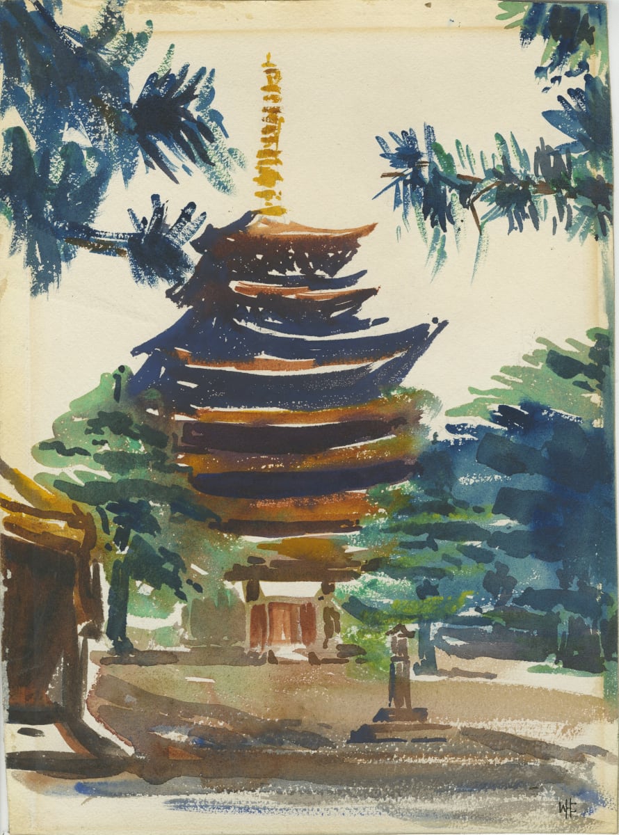 Five-stored Pagoda, Nikko, Japan by Willis Church 