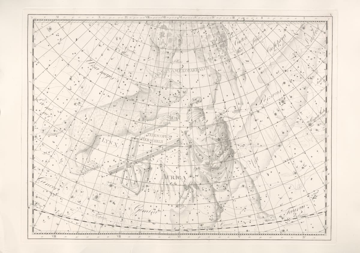 Perseus & Lynx from Uranographia 1801 by Johann Elert Bode 