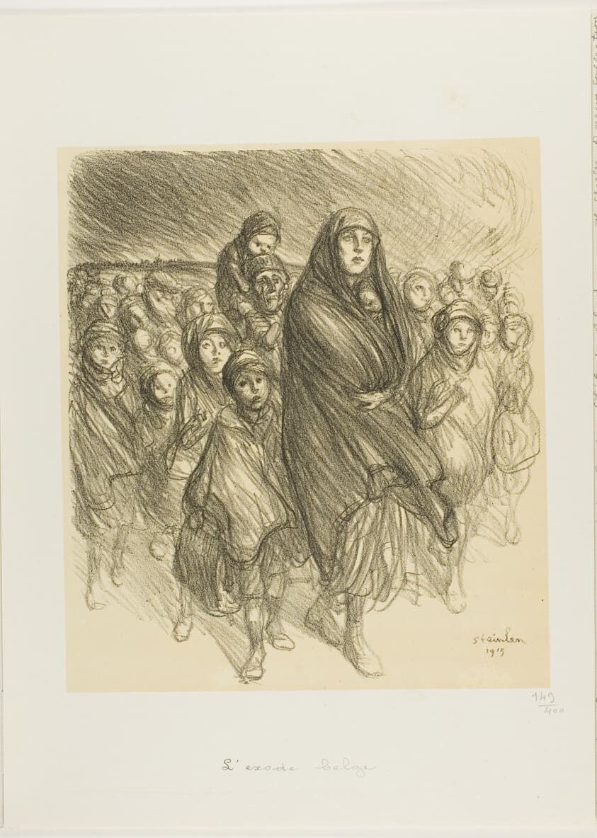 L'exode belge (The Belgian Exodus) by Théophile-Alexandre Steinlen 