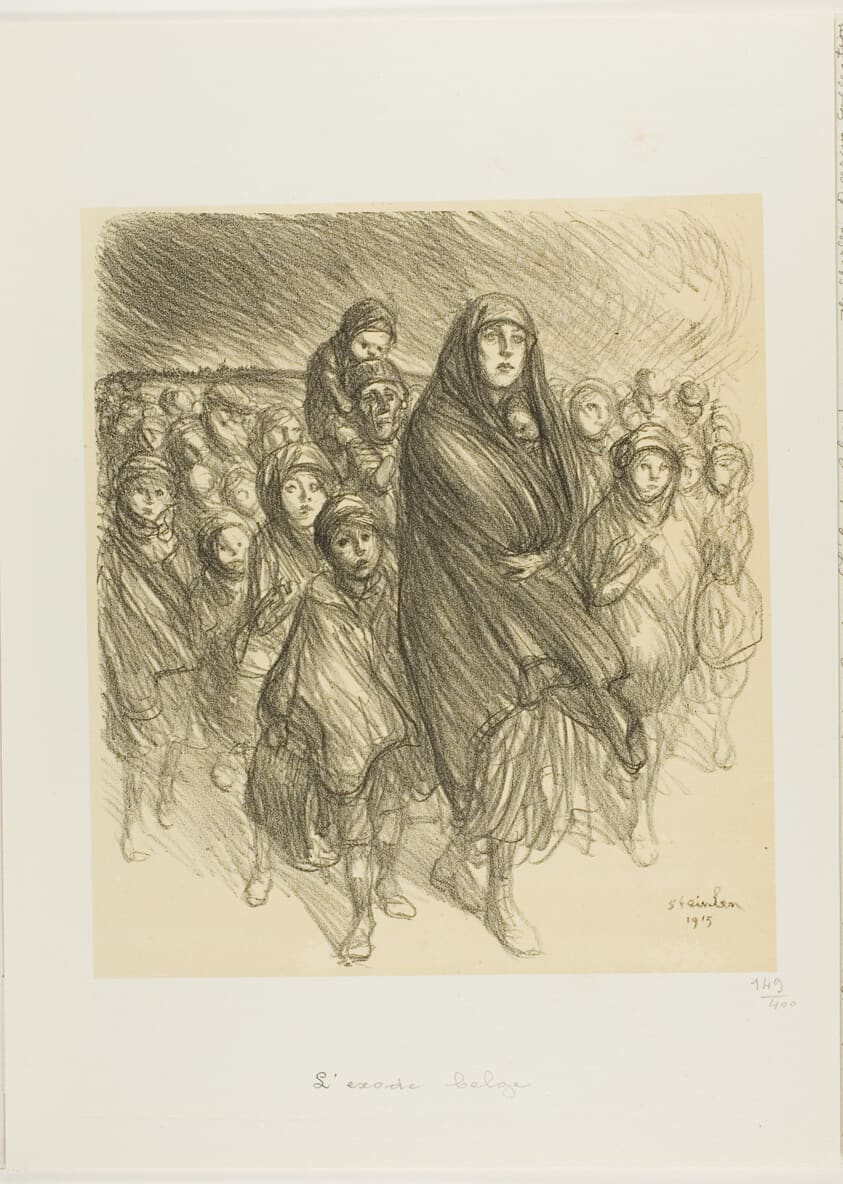 The Belgian Exodus by Théophile-Alexandre Steinlen 