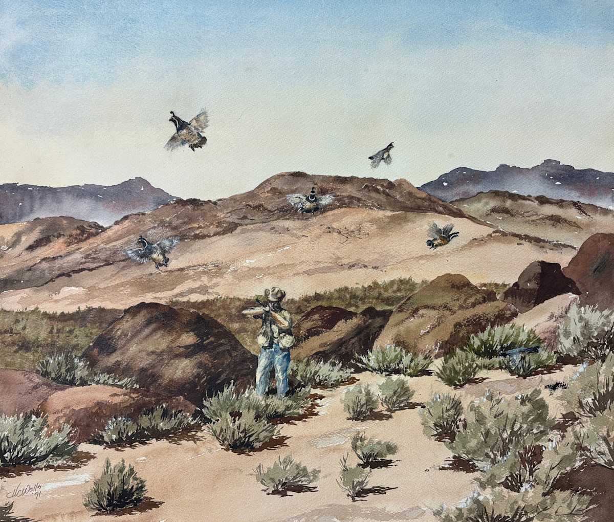 Quail behind the Limbo Range by Hewitt C. Wells, Image 1.