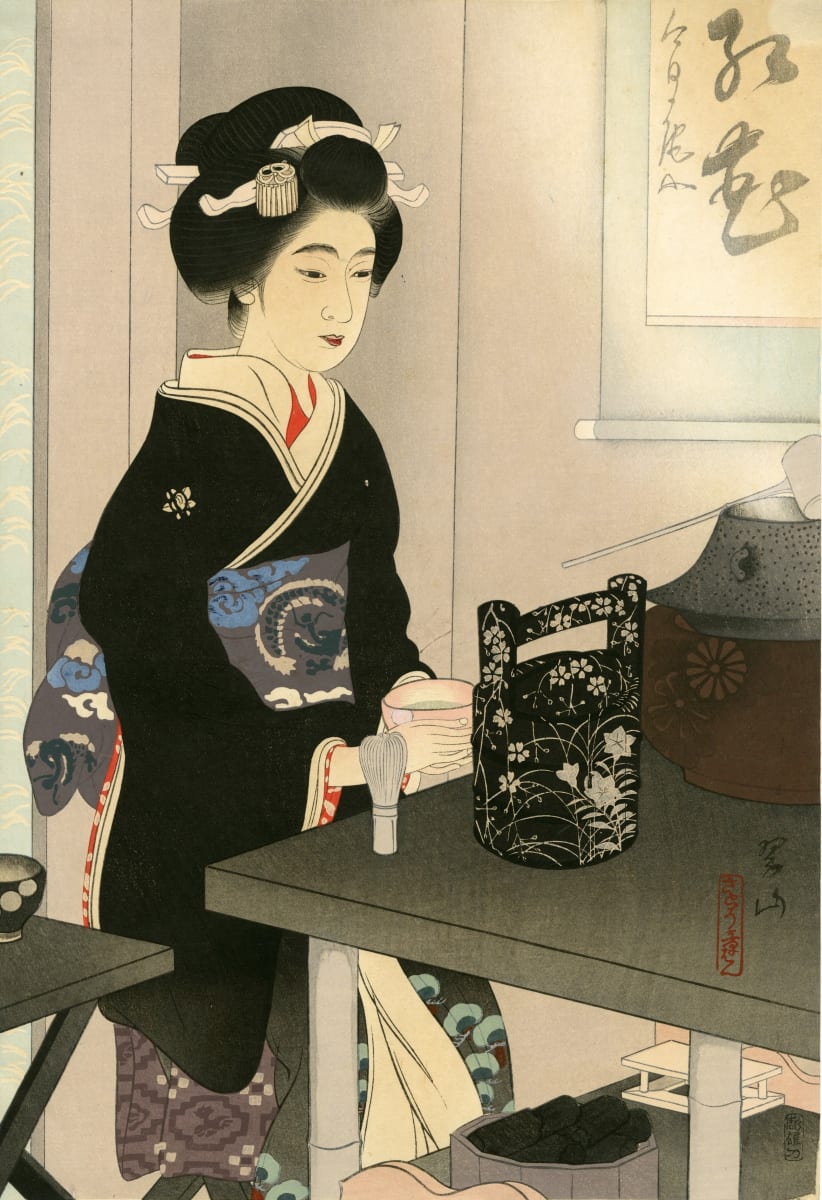 Miyako Odori no Tencha (Preparing Tea at Miyako Odori Festival) by Miki Suizan 
