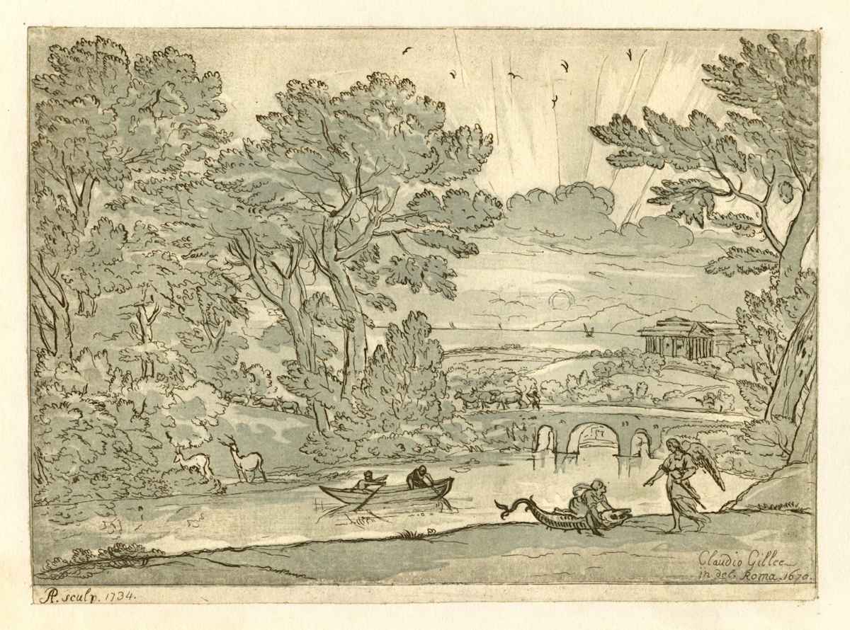 Landscape with Tobias and the Angel by Arthur Pond 