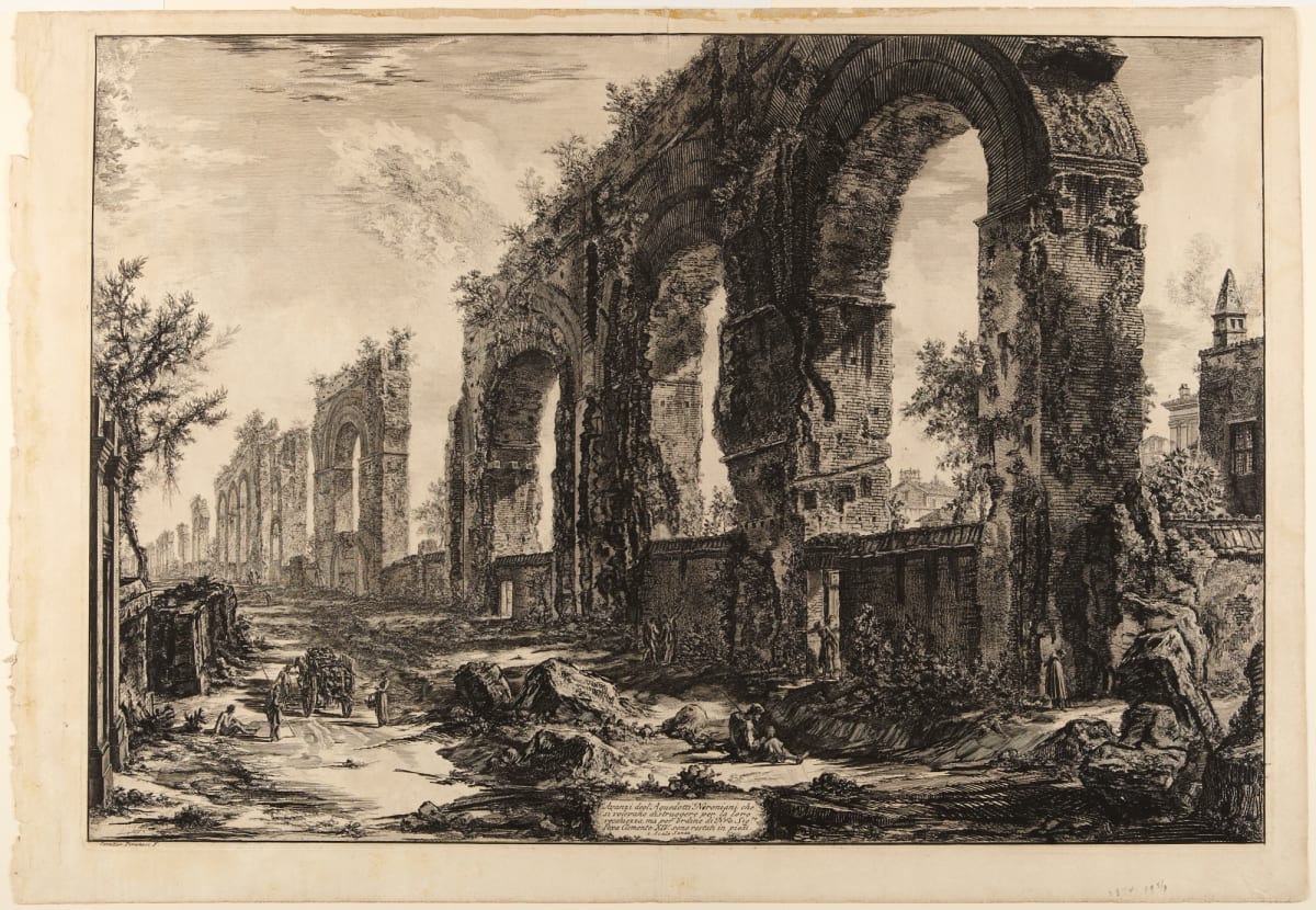 Avanzi degl'Acquedotti Neroniani... (Remains of the aqueduct of Nero) by Giovanni Battista Piranesi 