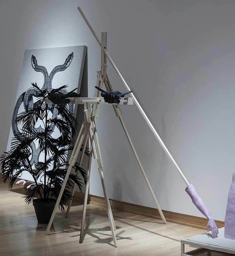 Tall Stand (hand with long pole) by David Harper 