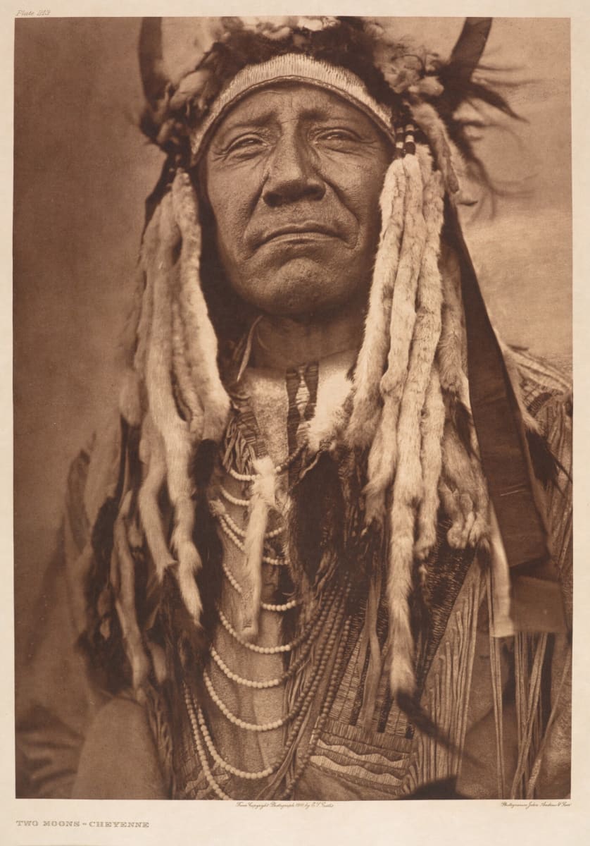 Two Moons - Cheyenne by Edward Sheriff Curtis, Image 2.