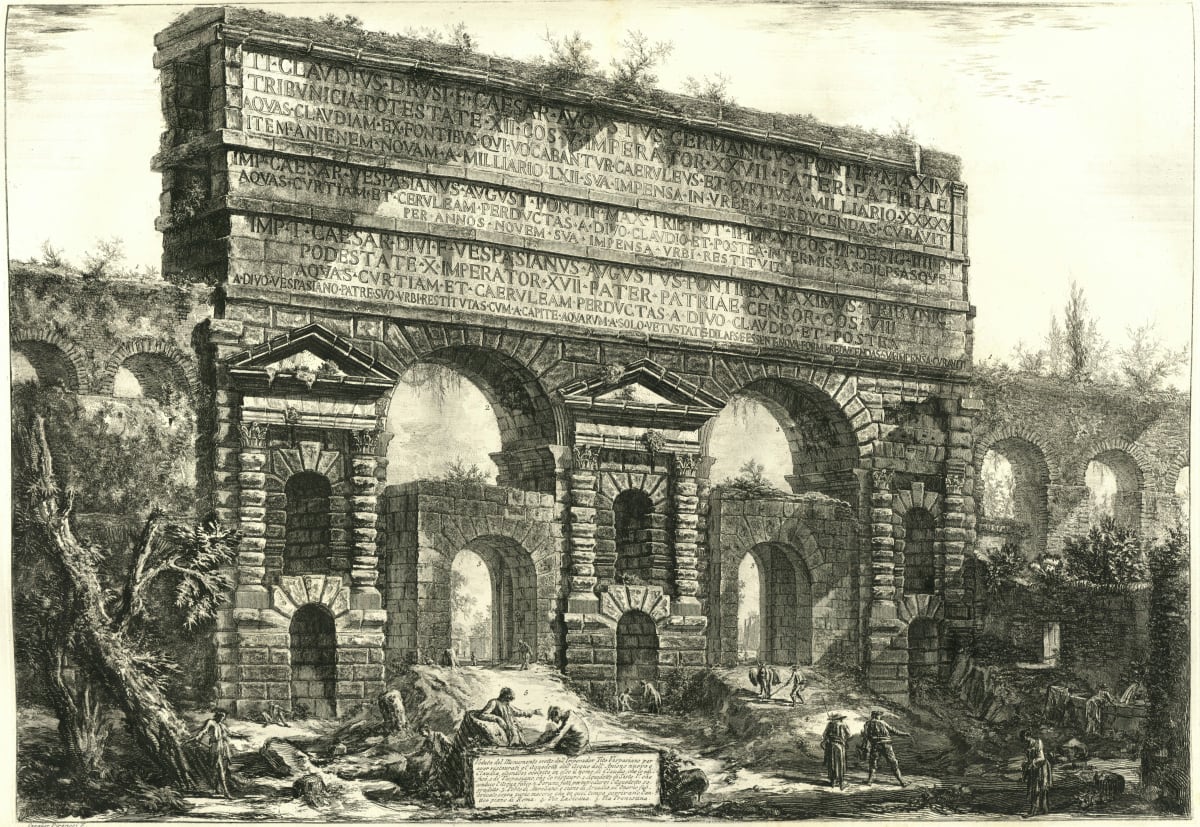 Veduta del Monumento eretto dell'Imperador Tito Vespasiano..., (View of the monument erected by the Emperor Titus) by Giovanni Battista Piranesi 