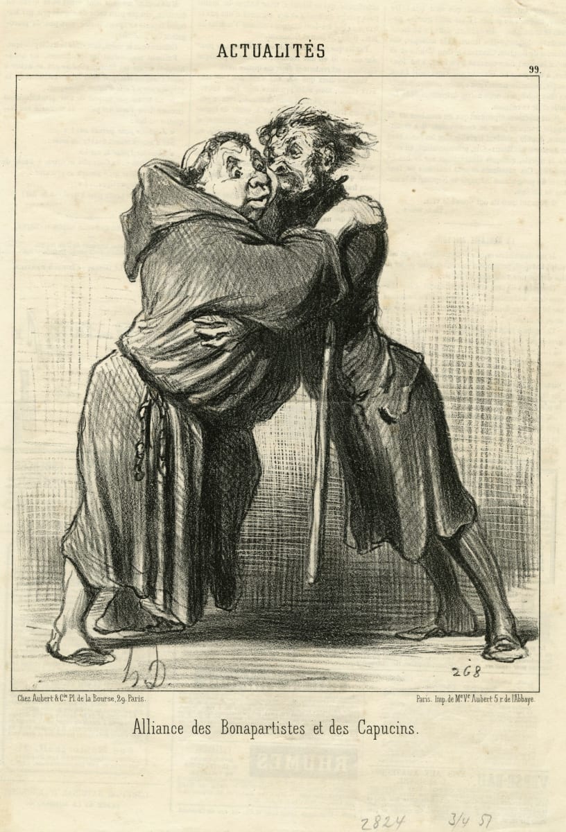 Alliance des Bonapartistes et des Capucins (Alliance of the Bonapartists and the Capuchins) by Honoré Daumier 