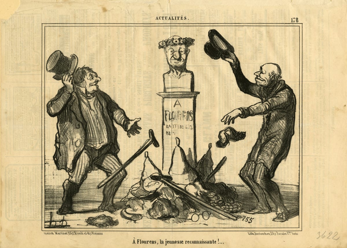 A Flourens, la jeunesse reconnaissante!... by Honoré Daumier 