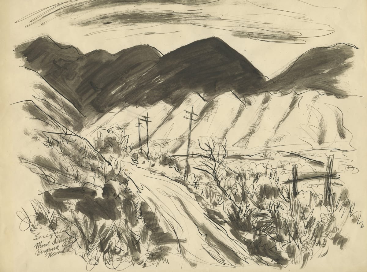 Mine Dumps, Virginia City, NV by Louis Bassi Siegriest 