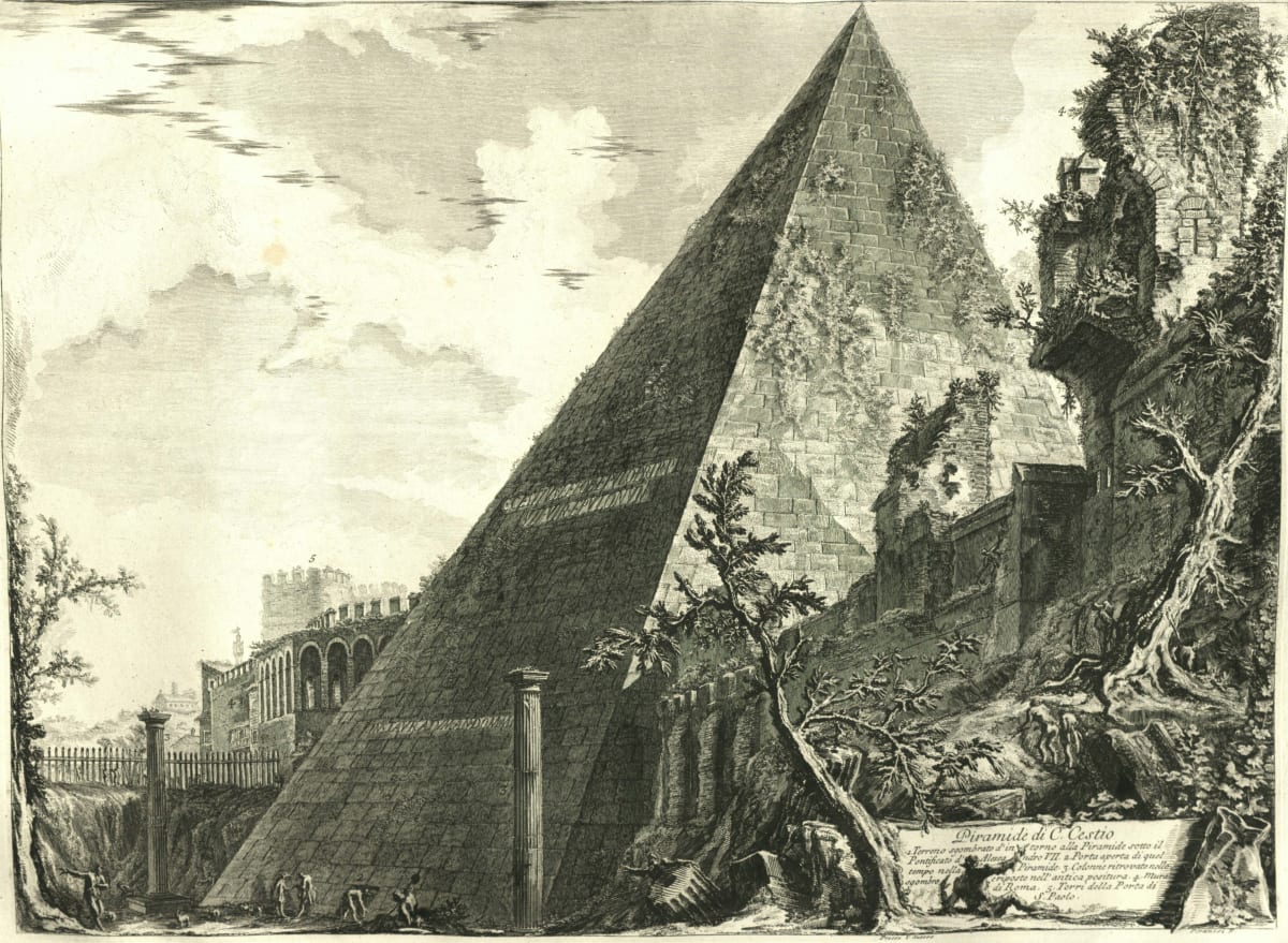 Piramide di C. Cestio (The pyramid of Gaius Cestius) by Giovanni Battista Piranesi 