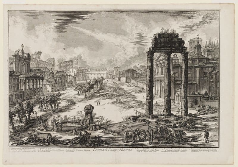 Veduta di Campo Vaccino (View of the Campo Vaccino (Forum Romanum)) by Giovanni Battista Piranesi 