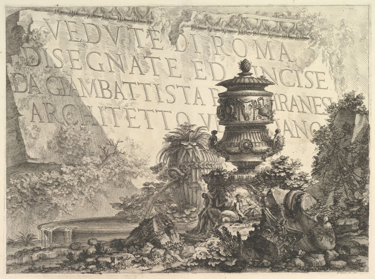 Vedute di Roma (Title Page: Views of Rome) by Giovanni Battista Piranesi 