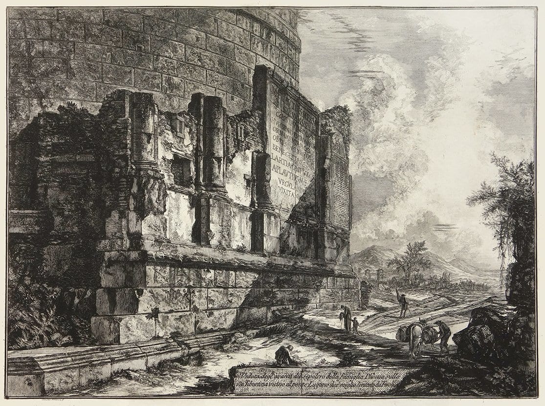 Veduta degl’avanzi del sepolcro della famiglia Plauzia... (View of the tomb of the Plautii) by Giovanni Battista Piranesi 