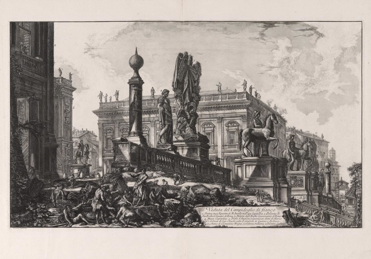 Veduta del Campidoglio di fianco (Side view of the Capitoline Hill) by Giovanni Battista Piranesi 