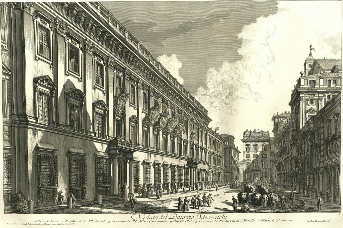 Veduta del Palazzo Odescalchi (View of the Palazzo Odescalchi) by Giovanni Battista Piranesi 