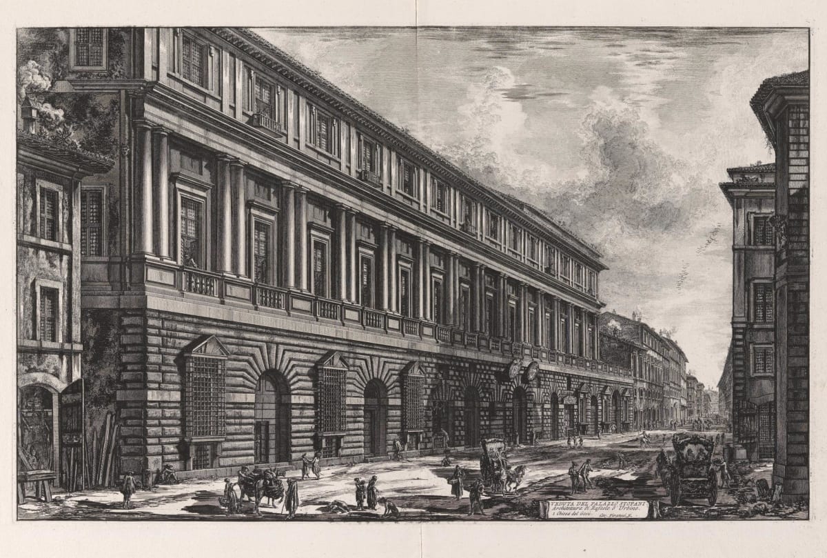 Veduta del Palazzo Stopani (View of the Palazzo Stopani (Vidoni Caffarelli) by Giovanni Battista Piranesi 