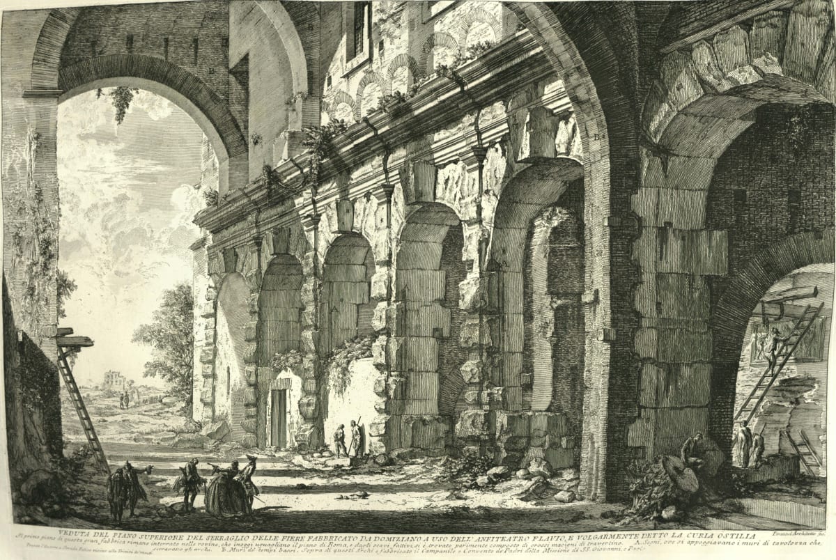 Veduta del piano superiore del Serraglio delle Fiere... (View of the upper storey of the cages for wild animals) by Giovanni Battista Piranesi 