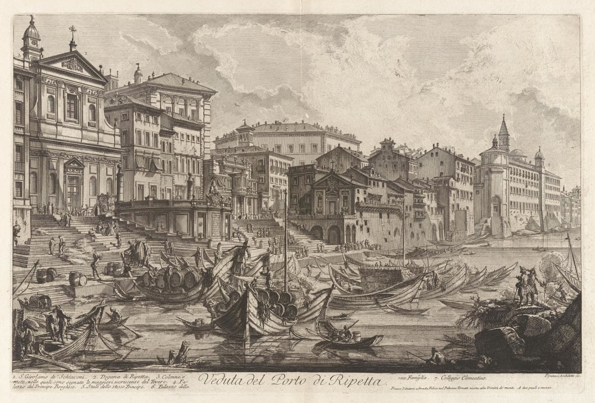 Veduta del Porto di Ripetta (View of the port of Ripetta) by Giovanni Battista Piranesi 