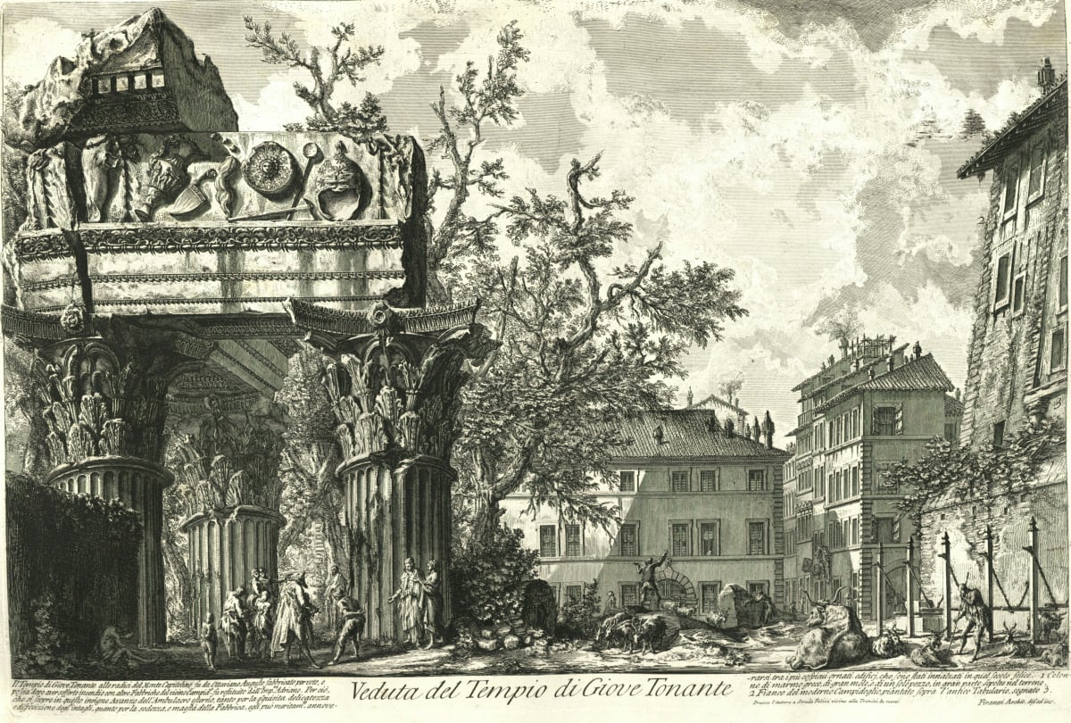 Veduta del Tempio di Giove Tonante (View of the temple of Jupiter Tonans) by Giovanni Battista Piranesi 