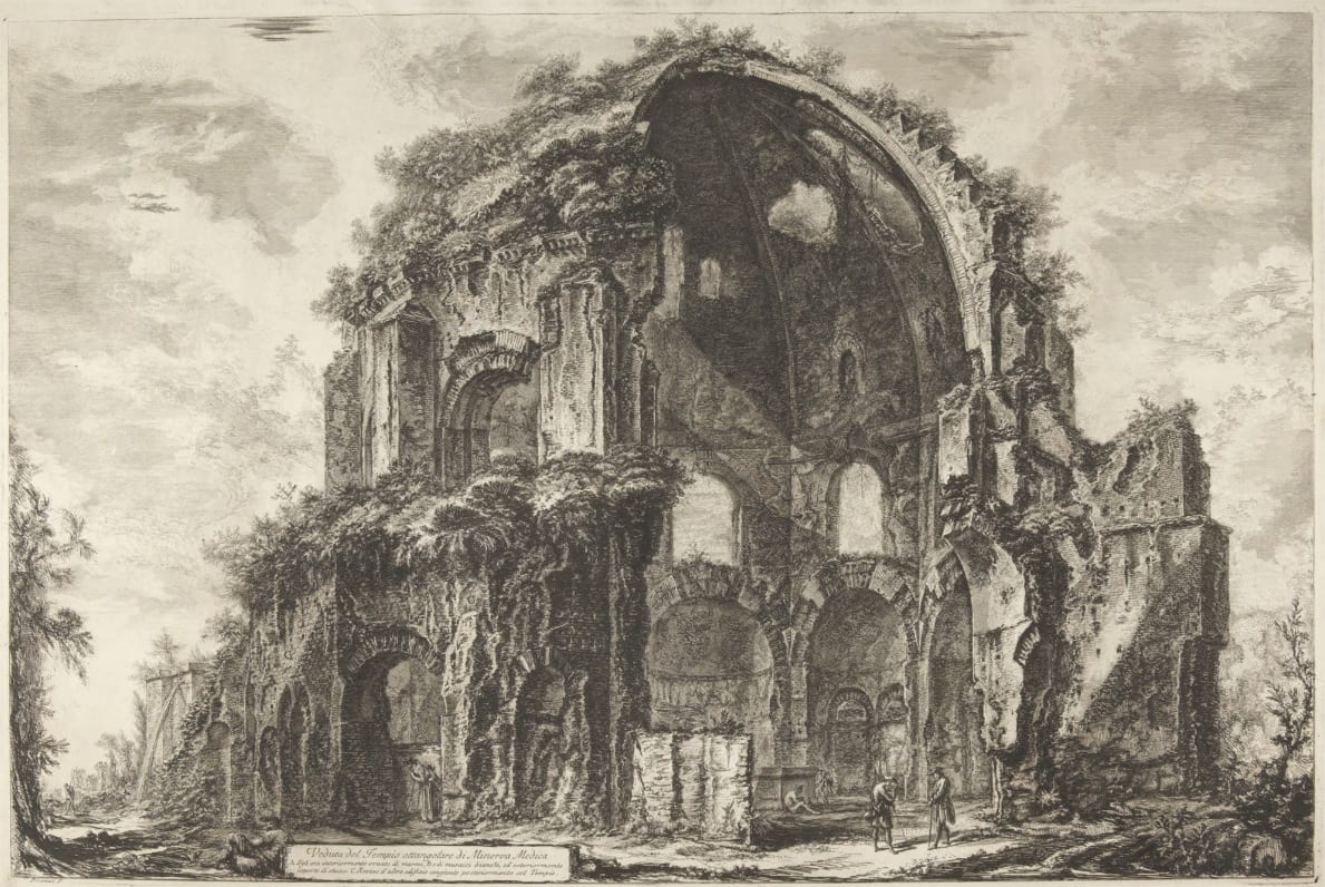 Veduta del Tempio ottangolare di Minerva Medica (View of the octagonal temple of Minerva Medica) by Giovanni Battista Piranesi 