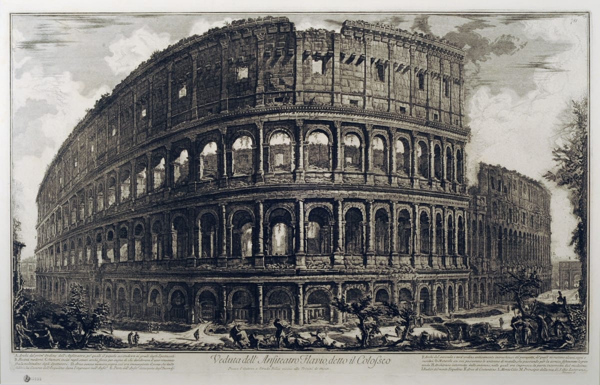 Veduta dell'Anfiteatro Flavio, detto il Colosseo (View of the Flavian Amphitheater, called the Colosseum) by Giovanni Battista Piranesi 
