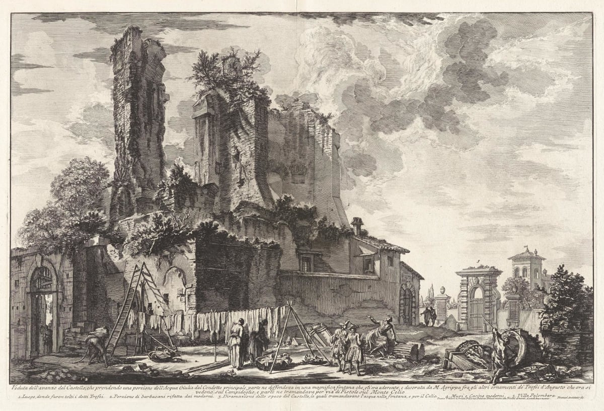 Veduta dell’avanzo del Castello, che prendono una porzione dell’Acqua Giulia..., by Giovanni Battista Piranesi 