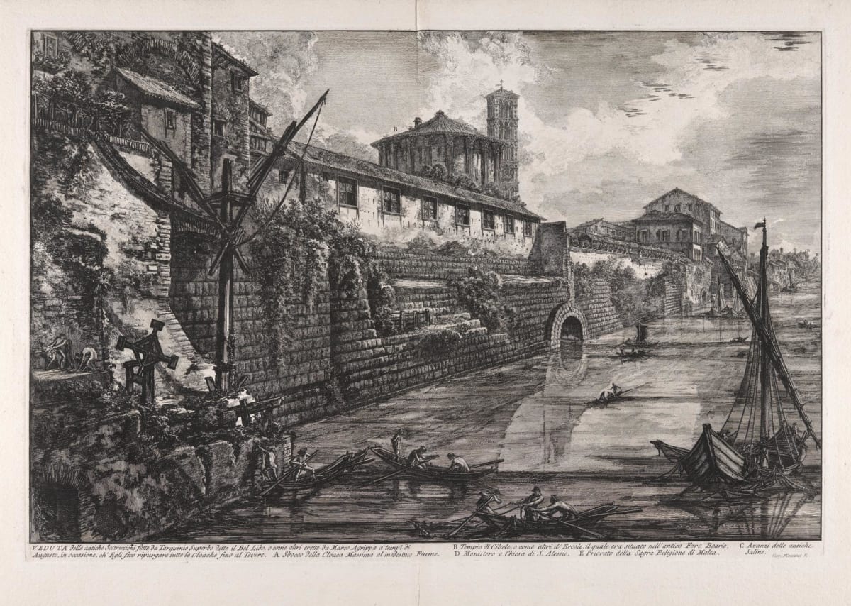 Veduta delle antiche Sostruzioni fatte da Tarquinio Superbo dette il Bel Lindo... by Giovanni Battista Piranesi 