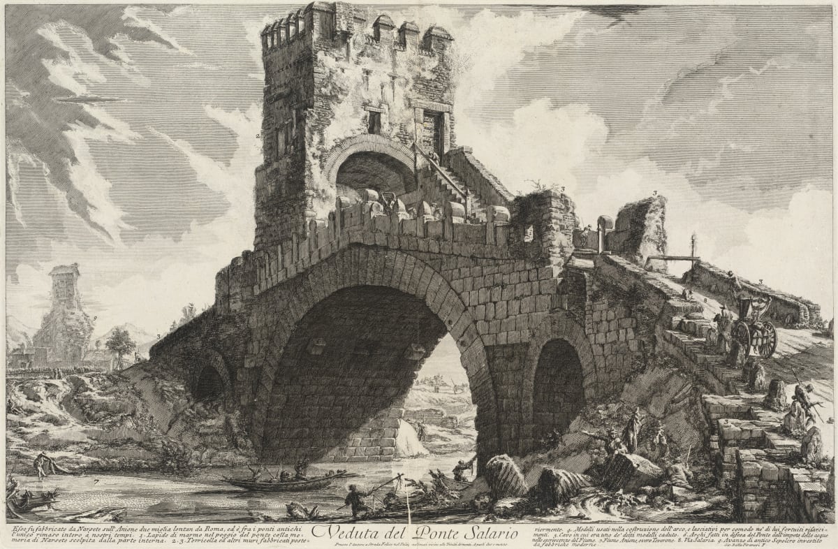 Veduta del Ponte Salario (View of the Ponte Salario) by Giovanni Battista Piranesi 