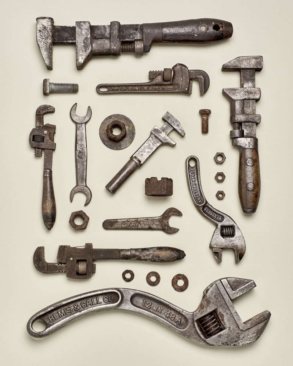 Wrenched - Tools #1 20x24 on wood 3/5 by Matt McKee 