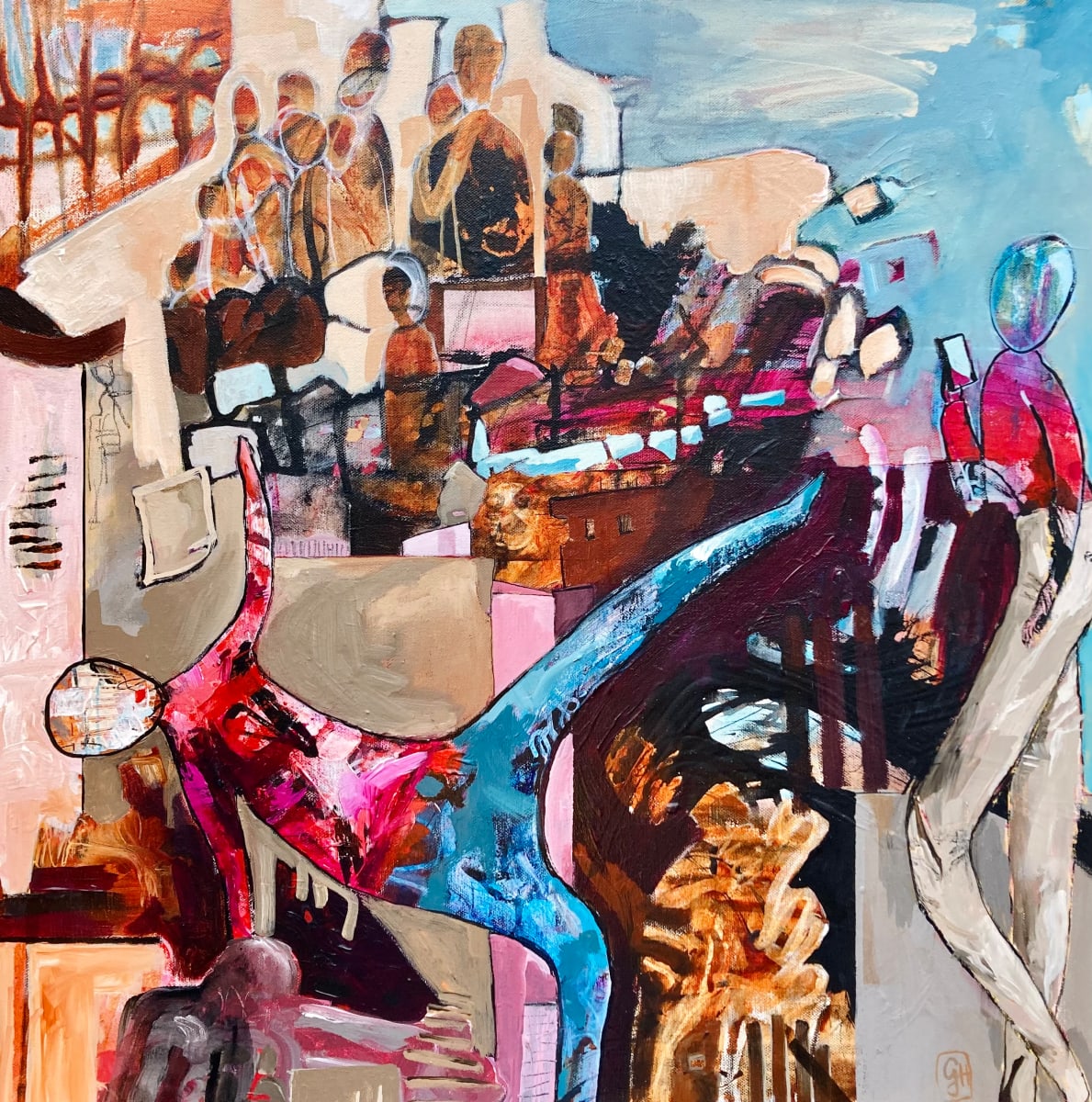 Slippery Slope by gabriela hirt  Image: Slippery Slope is one of four pieces where I address inter-generational trauma and how family narratives consciously or sub-consciously shape our behaviour and sense of self. 