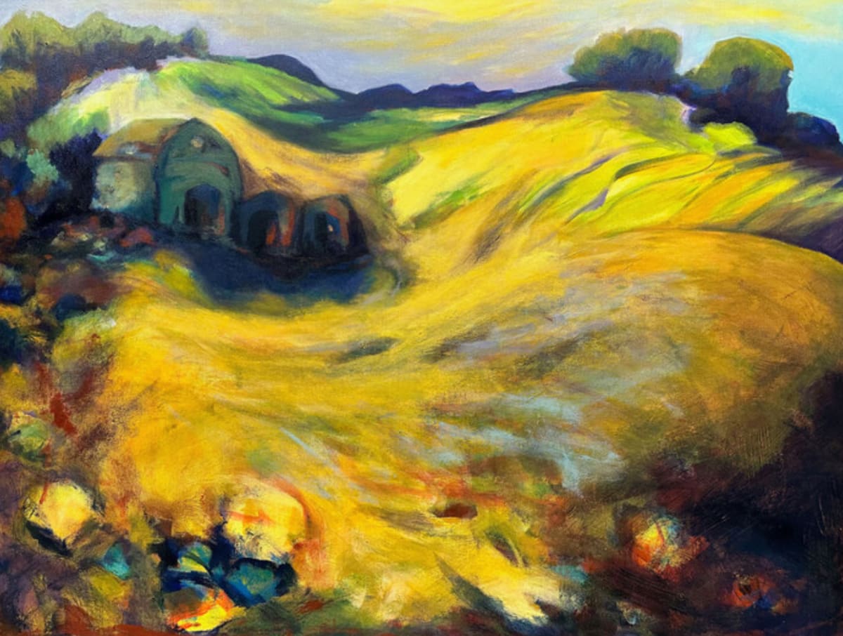 Farm Shadows and Golden Fields by Karon Leigh 