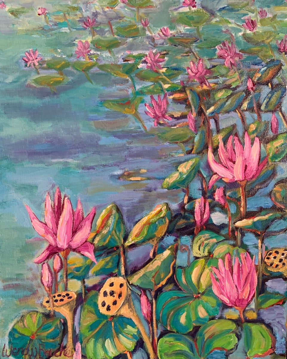 Peaceful Lotus by Wendy Bache 