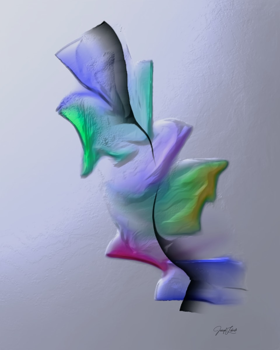 Rainbow Sculpture by Joseph Liberti  Image: An expression of a Colorado rainbow in an abstract sculpture painting. 