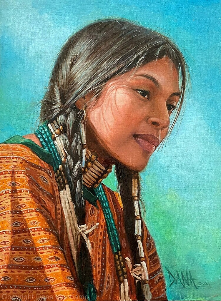 Portrait of a Cheyenne Woman by Dana Lombardo 