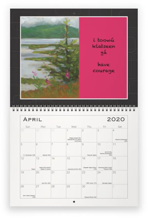 2020 Calendar - April / painting title:  Lone Thane Tree by Barbara Craver 