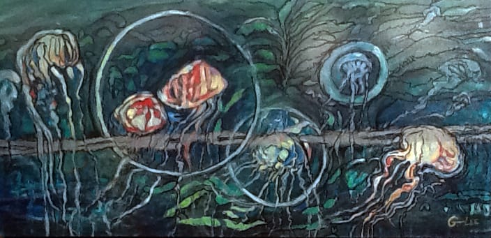 Blooming Jellies by George Douglas Lee  Image: Prints Available