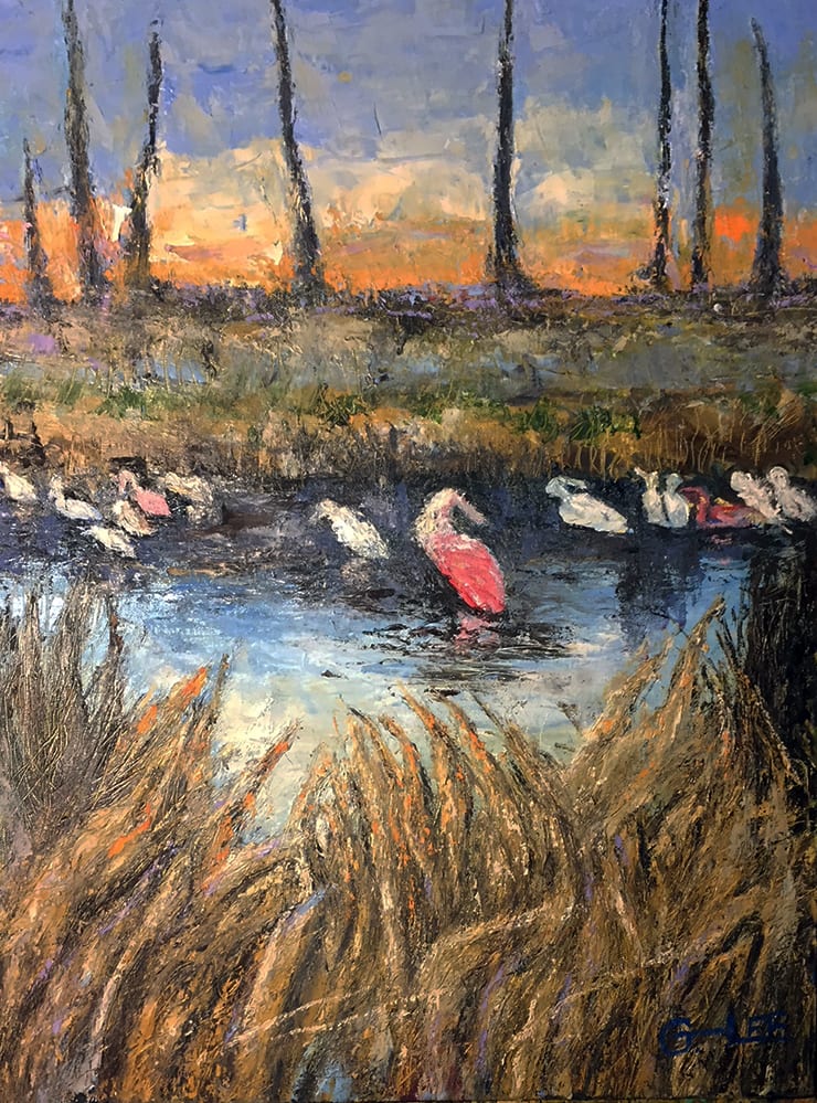 Spoonbill Breakfast Bunch by George Douglas Lee  Image: Prints Available