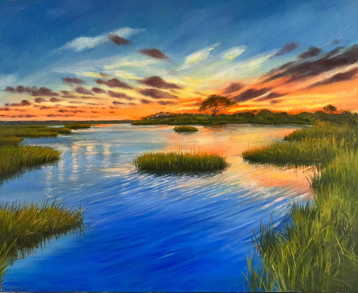 Sunset Over Bayou Vista by Dianne Duggan 