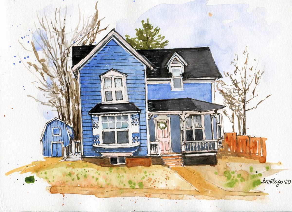 House Portrait #4 by Irina Bakumenko BEEBLAGOART 