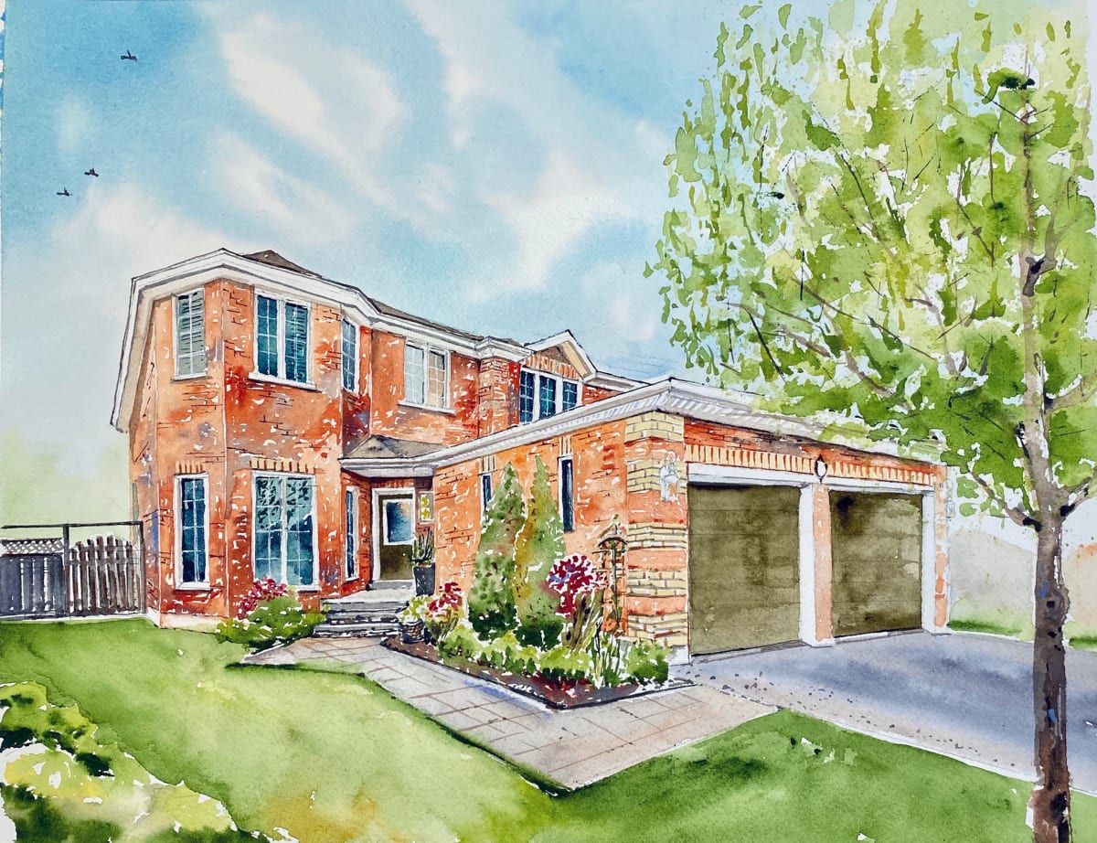 House Portrait # 91  Image: Custom House Portrait for ETSY