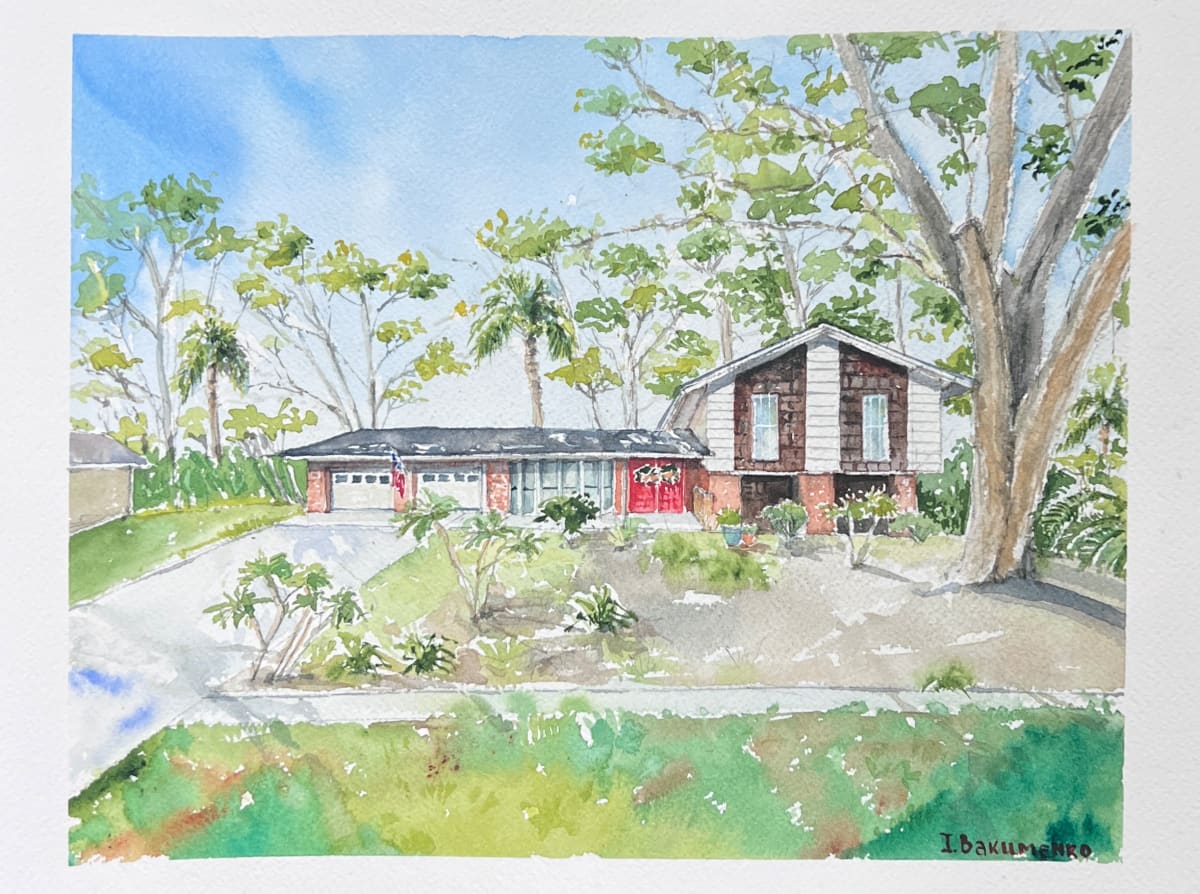 House portrait # 489 by Irina Bakumenko BEEBLAGOART 