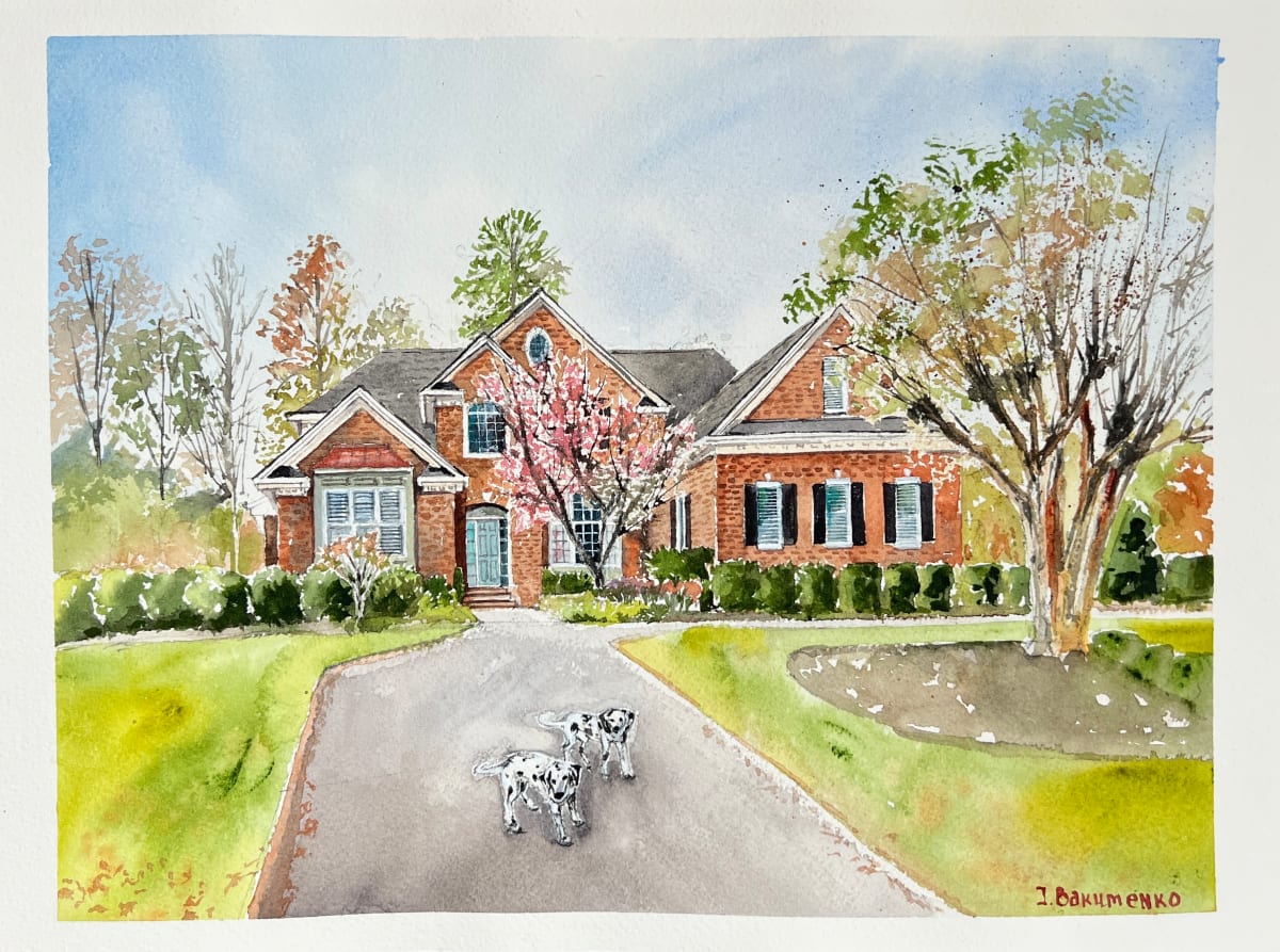 House Portrait # 373 by Irina Bakumenko BEEBLAGOART 