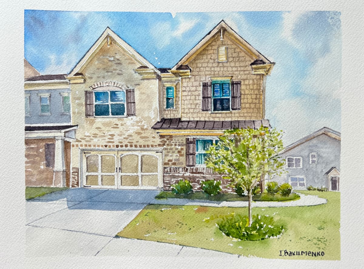 House portrait # 459 by Irina Bakumenko BEEBLAGOART 