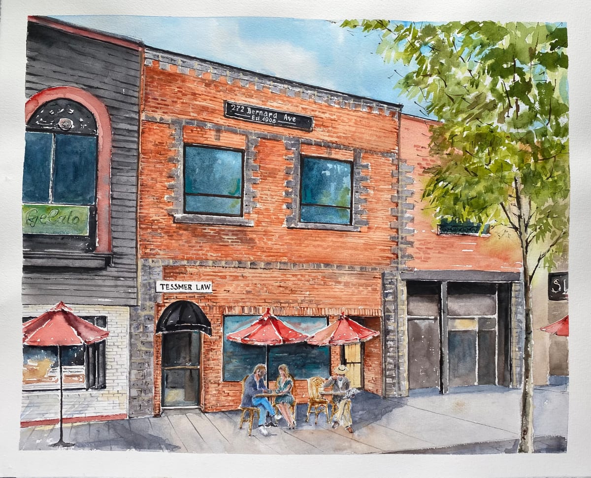 House Portrait #204  Image: The Rowcliffe Block is a small two-storey brick commercial building, built at 272 Bernard Avenue in 1908, in Kelowna's downtown commercial area.
Now it is a office  for TESSMER LAW OFFICES.
