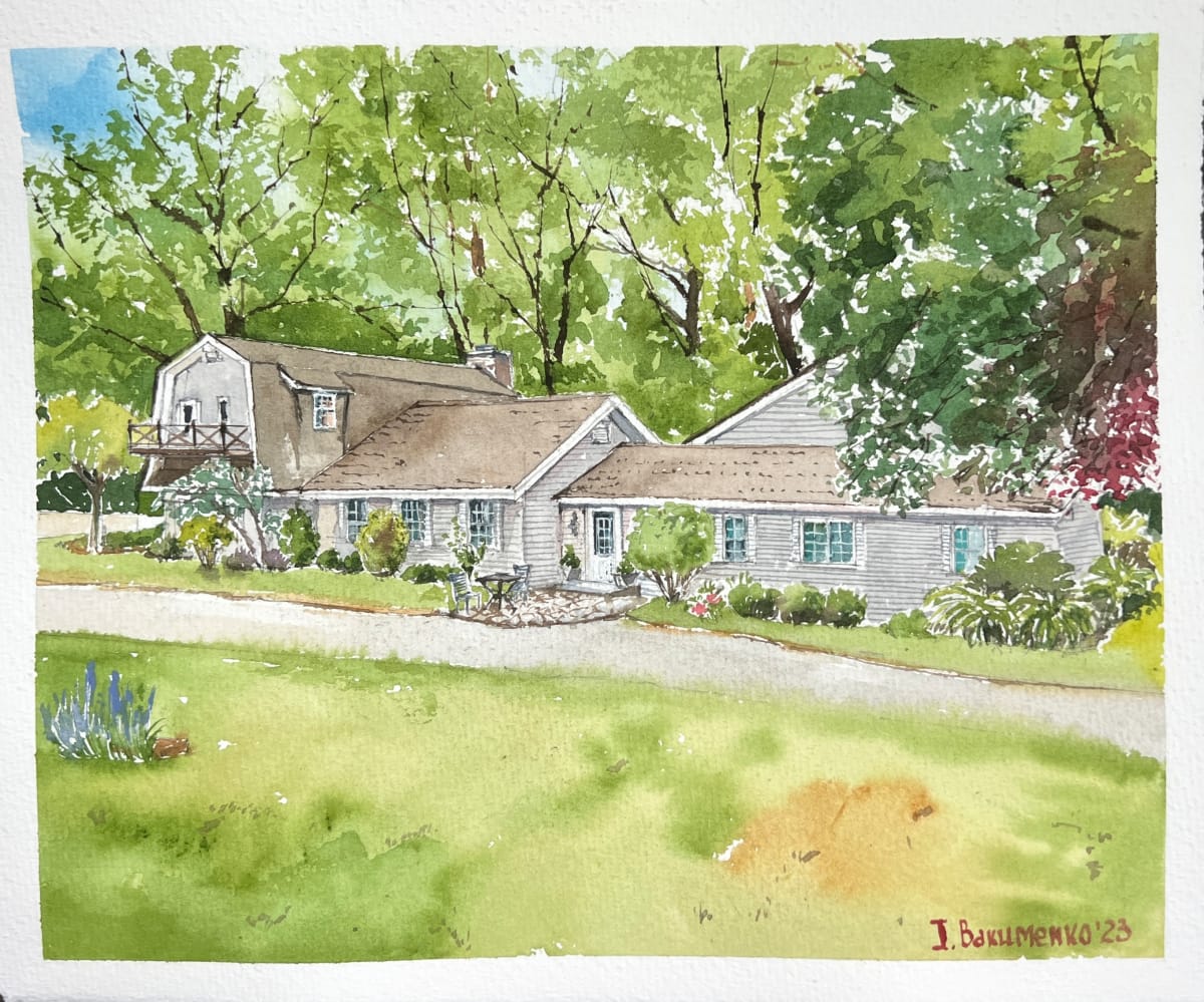 House portrait # 502 by Irina Bakumenko BEEBLAGOART 