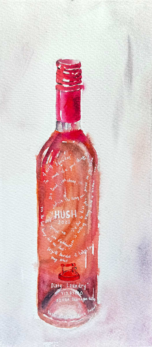 2023 Hush Rose, Dirty Laundry Winery, BC #604 by Irina Bakumenko BEEBLAGOART 