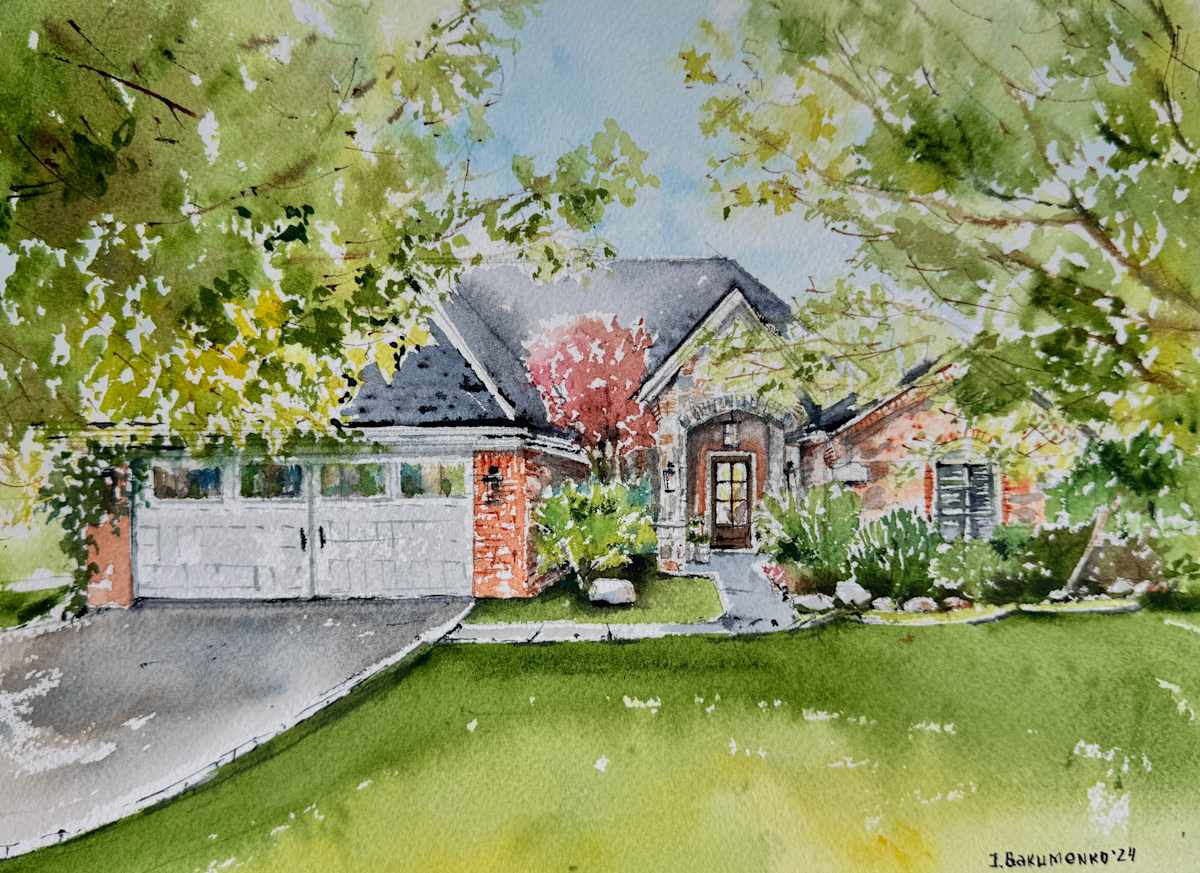 House Portrait # 529 by Irina Bakumenko BEEBLAGOART 
