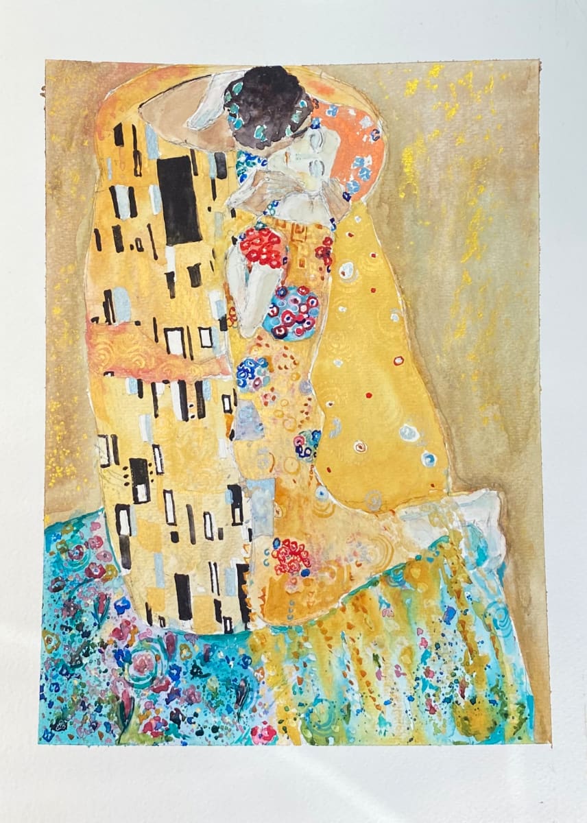 " The Kiss " from Gustav Klimt by Irina Bakumenko BEEBLAGOART 