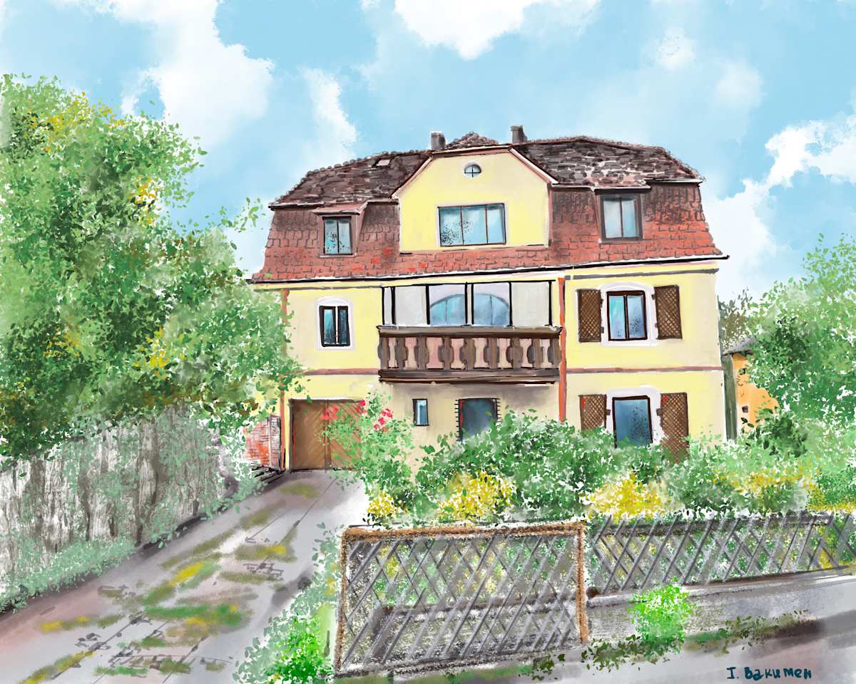 House Portrait #523 by Irina Bakumenko BEEBLAGOART 